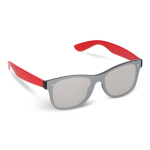 Sonnenbrille mit Spiegelgläsern UV400 und farbigen Bügeln farbe rot