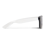 Sonnenbrille mit Spiegelgläsern UV400 und farbigen Bügeln farbe weiß dritte Ansicht