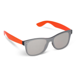 Sonnenbrille mit Spiegelgläsern UV400 und farbigen Bügeln farbe orange