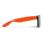 Sonnenbrille mit Spiegelgläsern UV400 und farbigen Bügeln farbe orange dritte Ansicht