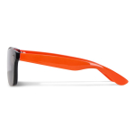 Sonnenbrille mit Spiegelgläsern UV400 und farbigen Bügeln farbe orange vierte Ansicht