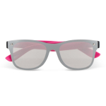 Sonnenbrille mit Spiegelgläsern UV400 und farbigen Bügeln farbe rosa zweite Ansicht