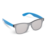 Sonnenbrille mit Spiegelgläsern UV400 und farbigen Bügeln farbe hellblau
