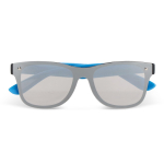 Sonnenbrille mit Spiegelgläsern UV400 und farbigen Bügeln farbe hellblau zweite Ansicht