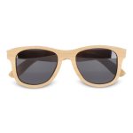 Sonnenbrille komplett aus Bambus mit schwarzen Gläsern farbe natürliche farbe zweite Ansicht