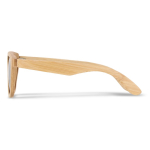 Sonnenbrille komplett aus Bambus mit schwarzen Gläsern farbe natürliche farbe dritte Ansicht