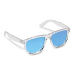 Transparente Sonnenbrille mit Spiegelgläsern UV400 farbe blau-transparent