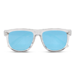Transparente Sonnenbrille mit Spiegelgläsern UV400 farbe blau-transparent zweite Ansicht