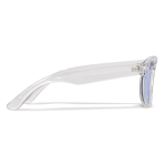 Transparente Sonnenbrille mit Spiegelgläsern UV400 farbe grün-transparent dritte Ansicht