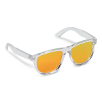 Transparente Sonnenbrille mit Spiegelgläsern UV400 farbe rot-transparent