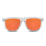 Transparente Sonnenbrille mit Spiegelgläsern UV400 farbe rot-transparent zweite Ansicht