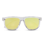 Transparente Sonnenbrille mit Spiegelgläsern UV400 farbe gelb-transparent zweite Ansicht