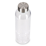 Recycelte Kunststoffflasche mit Silberdeckel 500 ml farbe transparent dritte Ansicht