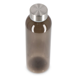 Recycelte Kunststoffflasche mit Silberdeckel 500 ml farbe schwarz-transparent dritte Ansicht