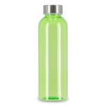 Recycelte Kunststoffflasche mit Silberdeckel 500 ml farbe transparentes lindgrün vierte Ansicht
