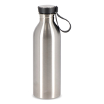 Edelstahlflasche mit Silikonhenkel am Deckel 500 ml farbe silber