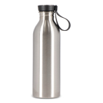 Edelstahlflasche mit Silikonhenkel am Deckel 500 ml farbe silber vierte Ansicht