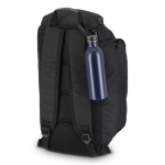 Edelstahlflasche mit Silikonhenkel am Deckel 500 ml farbe dunkelblau achte Ansicht