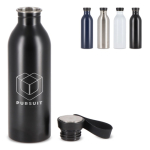 Edelstahlflasche mit Silikonhenkel am Deckel 500 ml