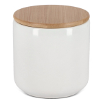 Keramikbehälter mit Bambusdeckel 550 ml farbe weiß