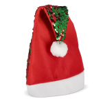 Zweiteilige Pailletten-Weihnachtsmütze farbe rot