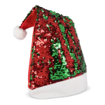 Zweiteilige Pailletten-Weihnachtsmütze farbe rot zweite Ansicht