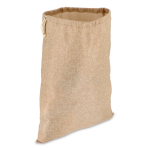 Rustikale Jute-Geschenktasche mit Zugband farbe natürliche farbe dritte Ansicht