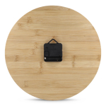 Minimalistische Wanduhr aus Bambus personalisierbar farbe natürliche farbe dritte Ansicht