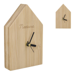 Tischuhr aus Bambus im Hausdesign personalisierbar