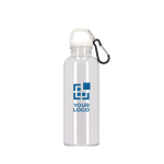 Plastikflasche in leuchtenden transparenten Farben, 500 ml Ansicht mit Druckbereich