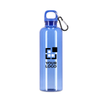 Plastikflasche in leuchtenden transparenten Farben, 750 ml Ansicht mit Druckbereich