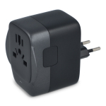 Reiseadapter kompakt für 150+ Länder farbe schwarz