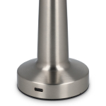 Tischlampe mit 3 Lichtmodi und Touch-Sensor an der Oberseite farbe silber dritte Ansicht