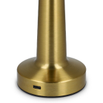 Tischlampe mit 3 Lichtmodi und Touch-Sensor an der Oberseite farbe gold dritte Ansicht
