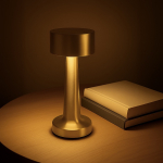 Tischlampe mit 3 Lichtmodi und Touch-Sensor an der Oberseite farbe gold fünfte Ansicht