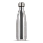 Glänzende Thermoflasche aus recyceltem Stahl 500 ml farbe glänzendes silber