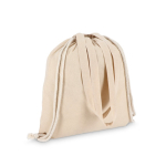 Beutel & Turnbeutel aus OEKO-TEX-Baumwolle 140 g/m² farbe beige zweite Ansicht