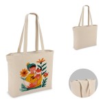 OEKO-TEX Baumwolltasche mit Reißverschluss 320 g/m²