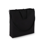 OEKO-TEX Baumwolltasche in vielen Farben mit Doppelhenkeln 220 g/m² farbe schwarz zweite Ansicht