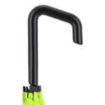 Klassischer Regenschirm mit schwarzem Geo-Griff Ø103 cm farbe lindgrün sechste Ansicht