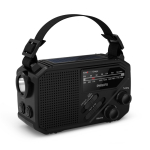 Notfallradio aus ABS-Kunststoff mit Taschenlampe und Alarm Philips farbe schwarz