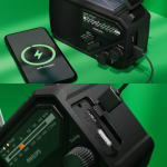 Notfallradio aus ABS-Kunststoff mit Taschenlampe und Alarm Philips farbe schwarz sechste Ansicht