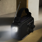 Notfallradio aus ABS-Kunststoff mit Taschenlampe und Alarm Philips farbe schwarz