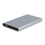 Powerbank aus recyceltem Aluminium 4.000 mAh in vielen Farben farbe silber