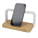 Kabelloses Bambus-Ladepad mit Licht 15 W farbe natürliche farbe zweite Ansicht