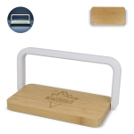 Kabelloses Bambus-Ladepad mit Licht 15 W