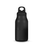 Thermoflasche aus recyceltem Edelstahl mit Klickdeckel 500 ml farbe schwarz