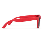 Sonnenbrille in vielen Farben mit schwarzer UV400-Linse farbe rot dritte Ansicht
