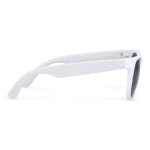 Sonnenbrille in vielen Farben mit schwarzer UV400-Linse farbe weiß dritte Ansicht