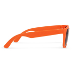 Sonnenbrille in vielen Farben mit schwarzer UV400-Linse farbe orange dritte Ansicht